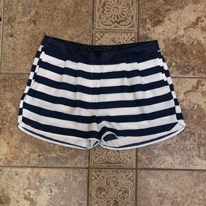 Zara Blue and White Athletic Shorts with Stripes